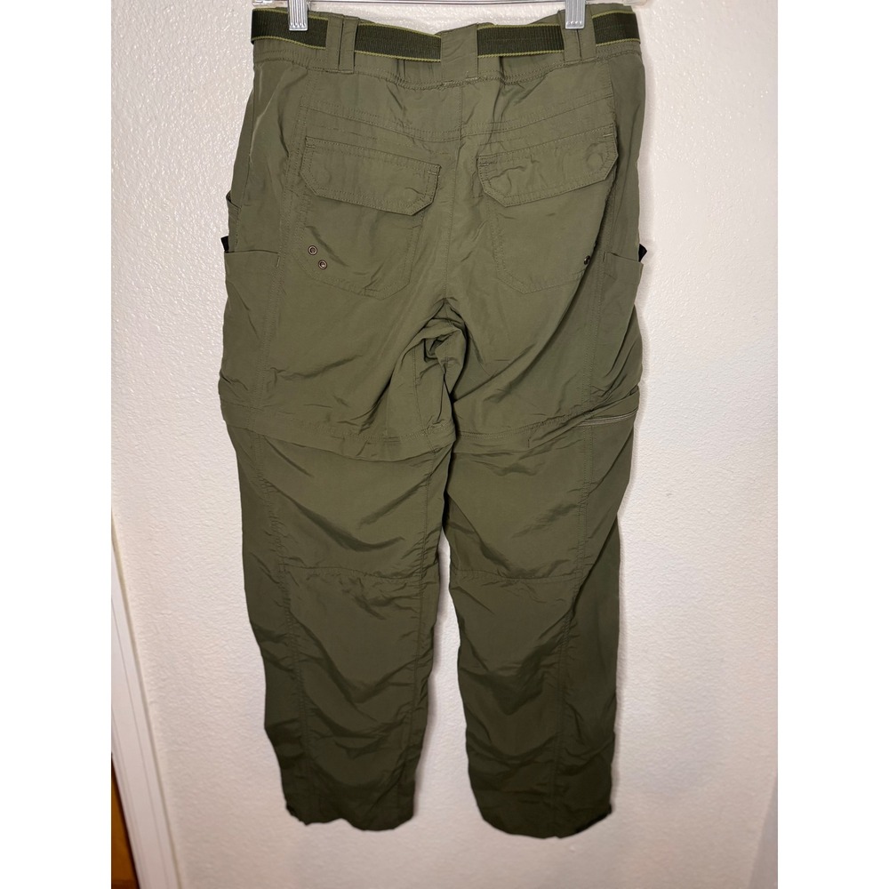 REI Women's 4 Convertible Hiking Pants olive Nylon Lightweight Cargo gorpcore - Picture 3 of 9